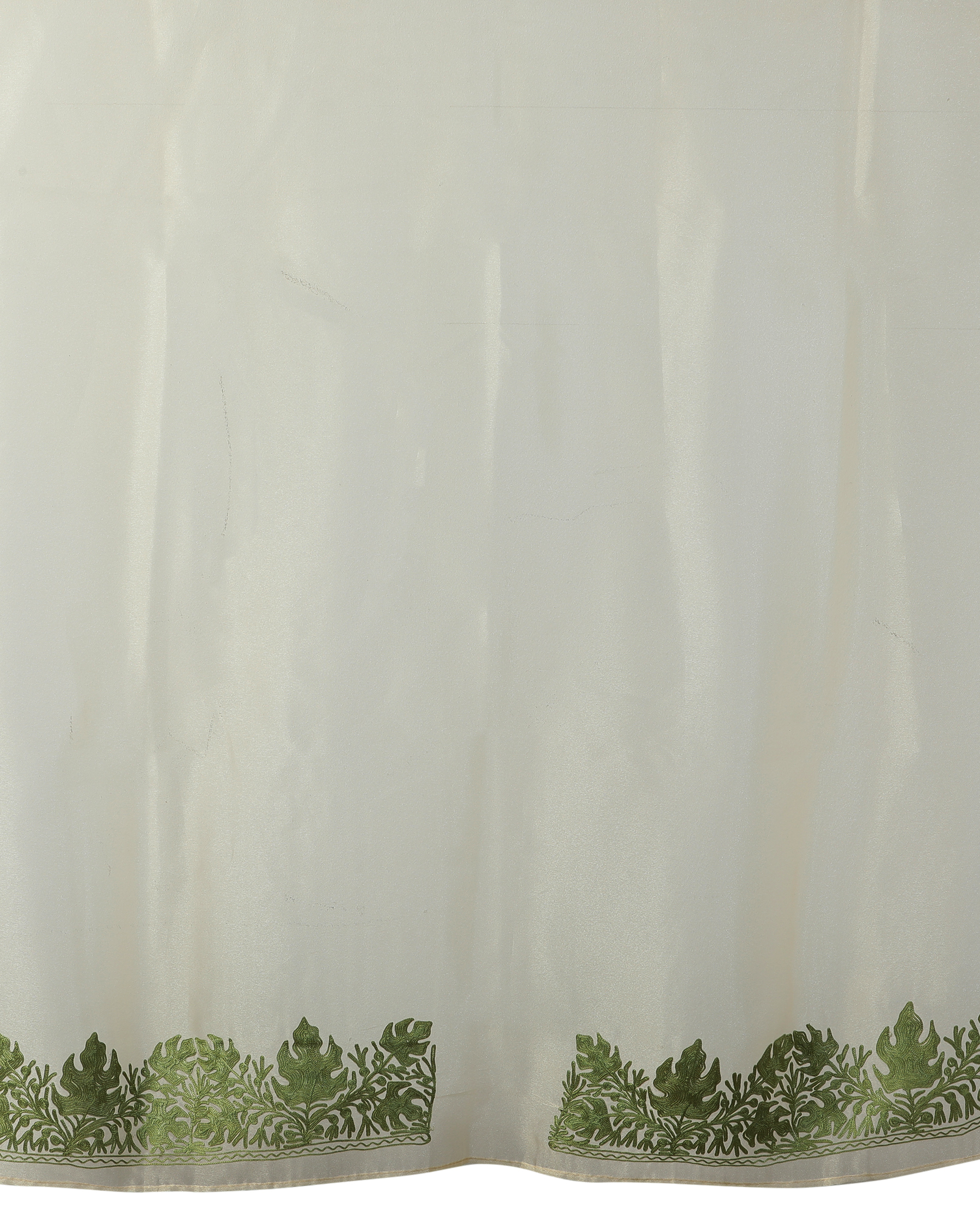 Aari Work Organza Silk Saree - Ice Yellow - blouse